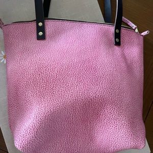 Portland leather nwot pink bubblegum tote